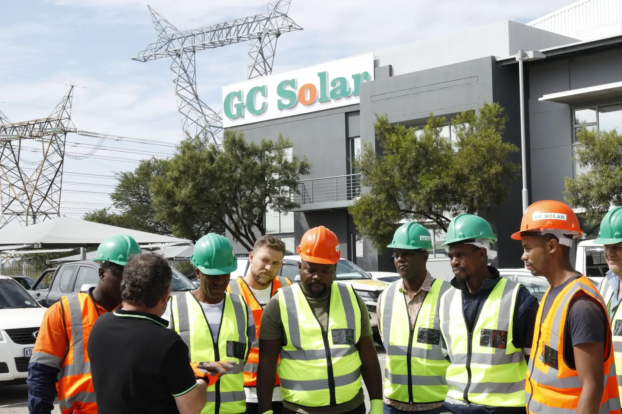 GC Solar team outside the Midrand head office